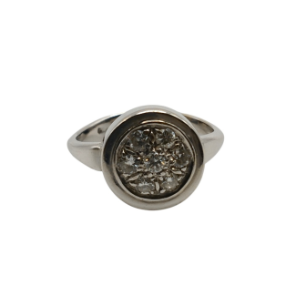 Weißgoldring mit Diamanten
