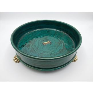 Green majolica centerpiece bowl