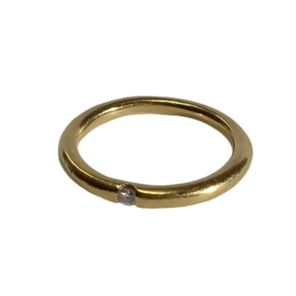Ehering mit Diamanten aus 18-karätigem Gold