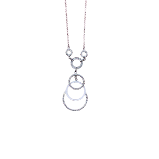 Choker with small diamonds White Gold 18K