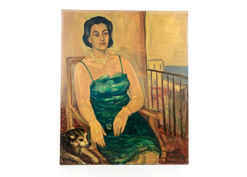 Portrait of the wife of an Argentine diplomat in Naples
