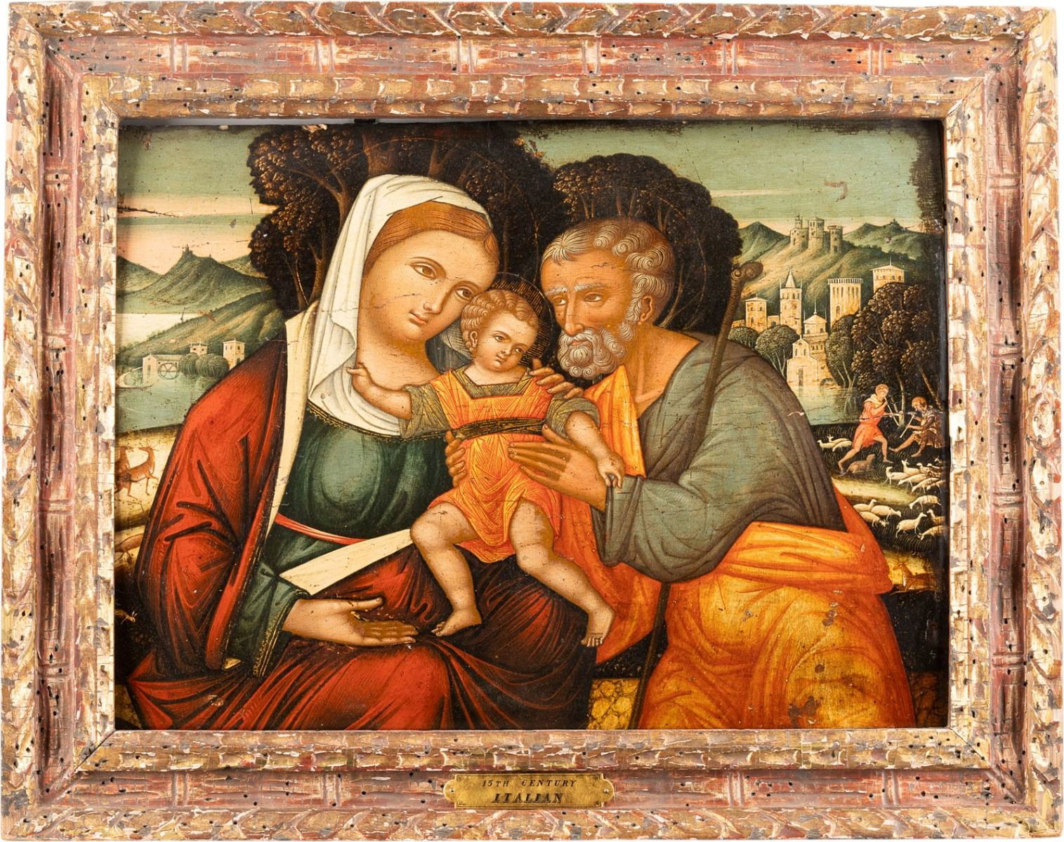 String Family Background Image A LARGE AND FINE ICON SHOWING THE HOLY FAMILY